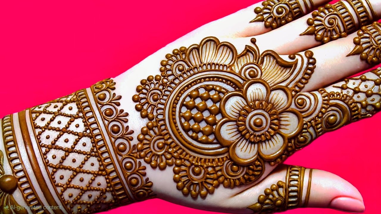 Простой свадебный узор мехенди на тыльной стороне руки | Легкий узор мехенди | Узоры мехенди | ме...
