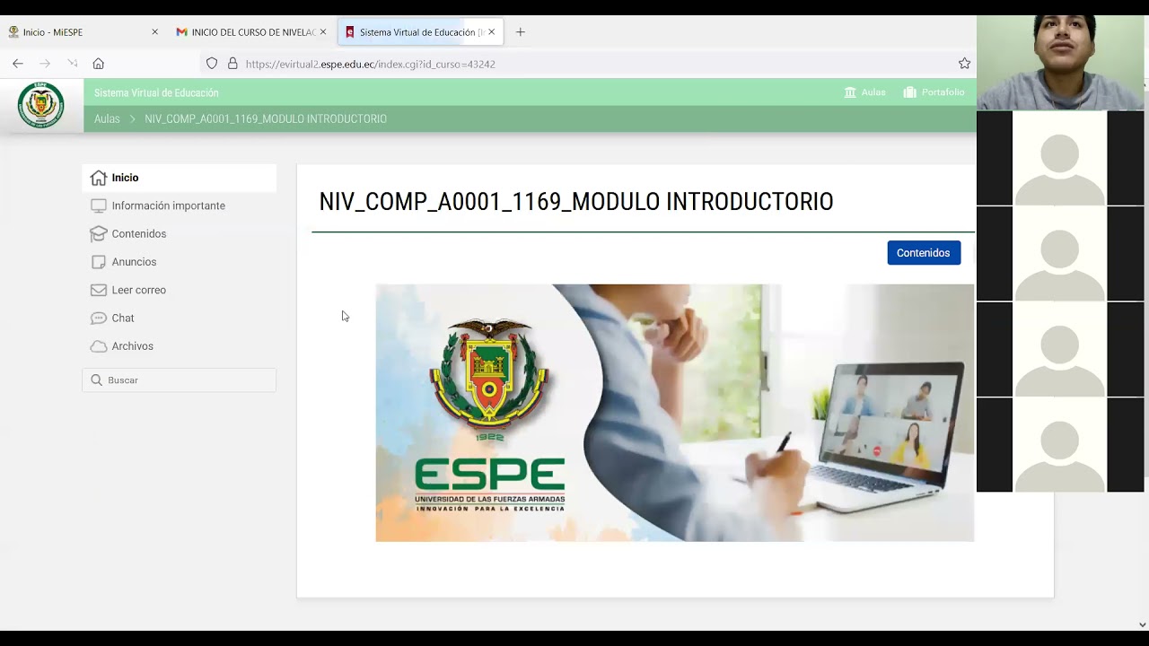 DUDAS SOBRE EL INGRESO A LA PLATAFORMA MI ESPE Y MÁS PREGUNTAS