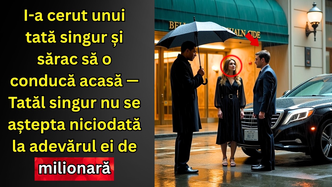I-a cerut unui tată singur să o conducă acasă — nu știa că ea era milionară cu un secret