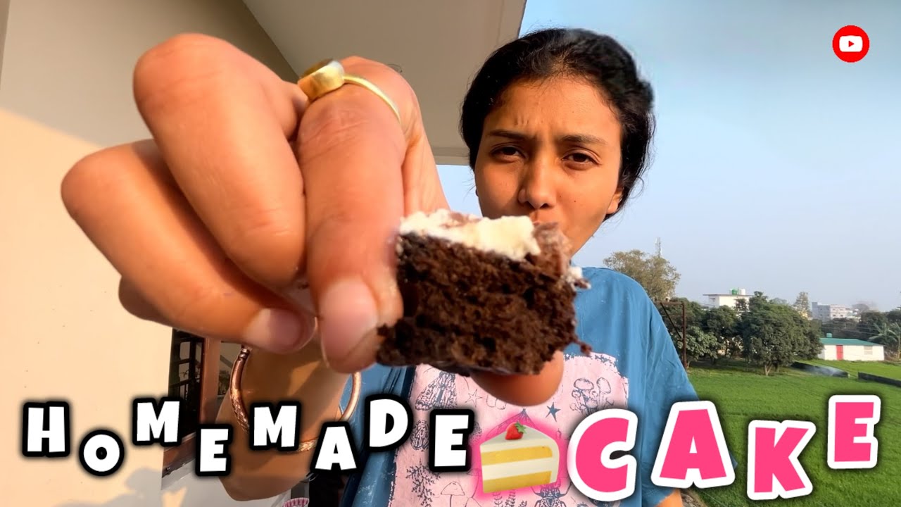 Ghar m Bnaya Cake 🎂 