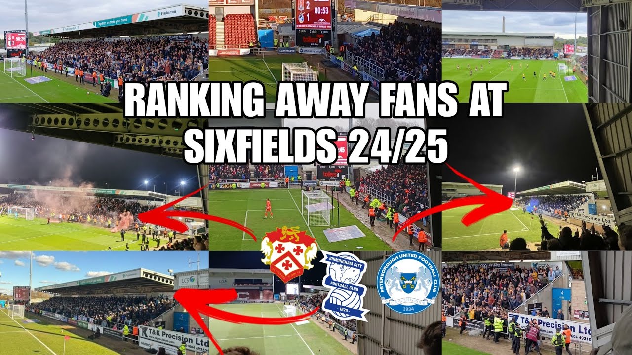 RANKING AWAY FANS AT SIXFIELDS 24/25, PYROS AND CARNAGE!