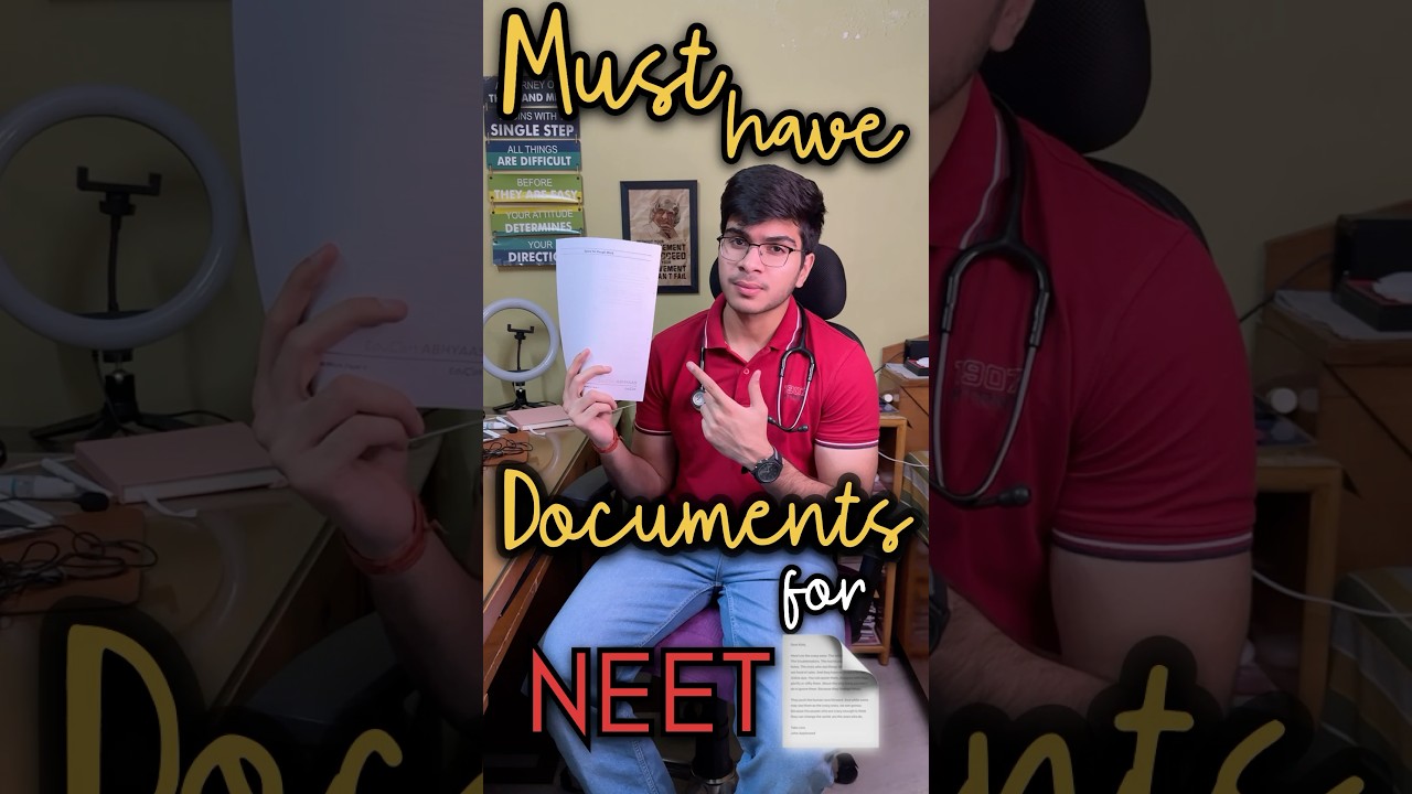 Must have *documents* for NEET exam!?😳📝 #neet #mbbs #neet2025 #neet2026 #neetaspirant #trending