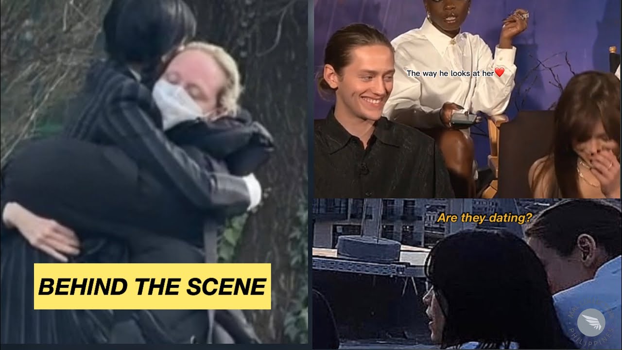 Jenna Ortega and Percy Hynes White Sweet Moments 😍 Behind the scene #wednesdayaddams