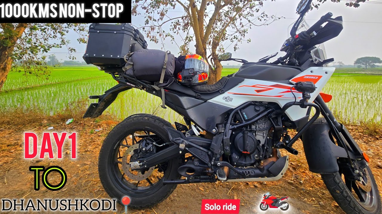 DAY1 || TO DHANUSHKODI🏍 1000KM NON-STOP SOLORIDE || KTM ADVENTURE390X🚀 #ktm #adventure390 #viral 