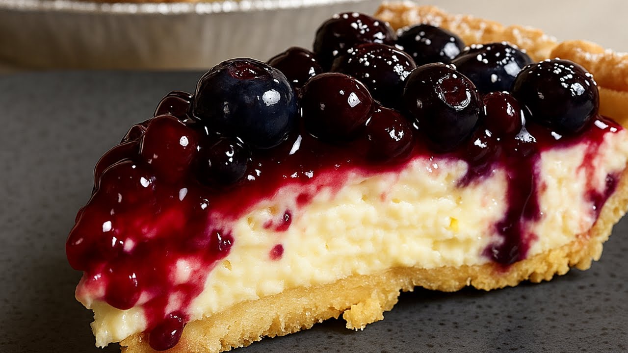 If Life Gives You 1 Lemon... Make This Blueberry Lemon Cheesecake Pie!
