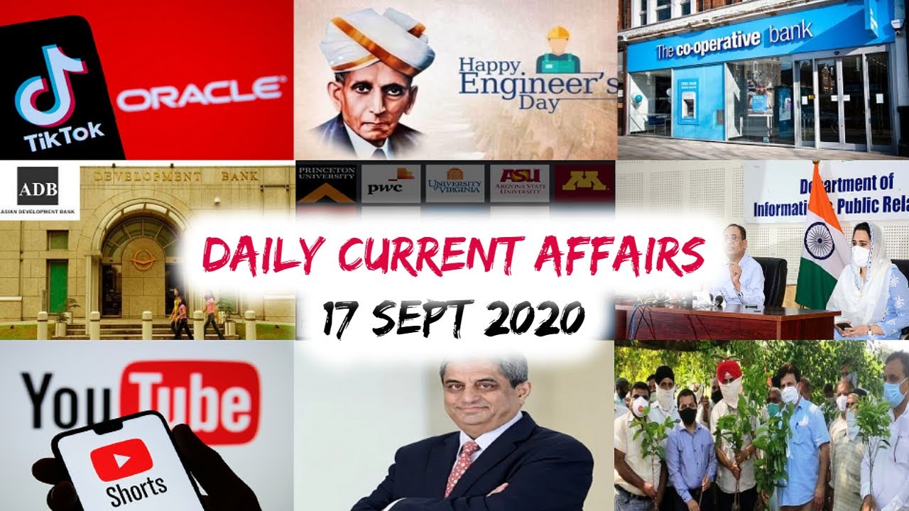 Daily Current Affairs Quiz In English 17 September 2020 | Current affairs today | GKToday