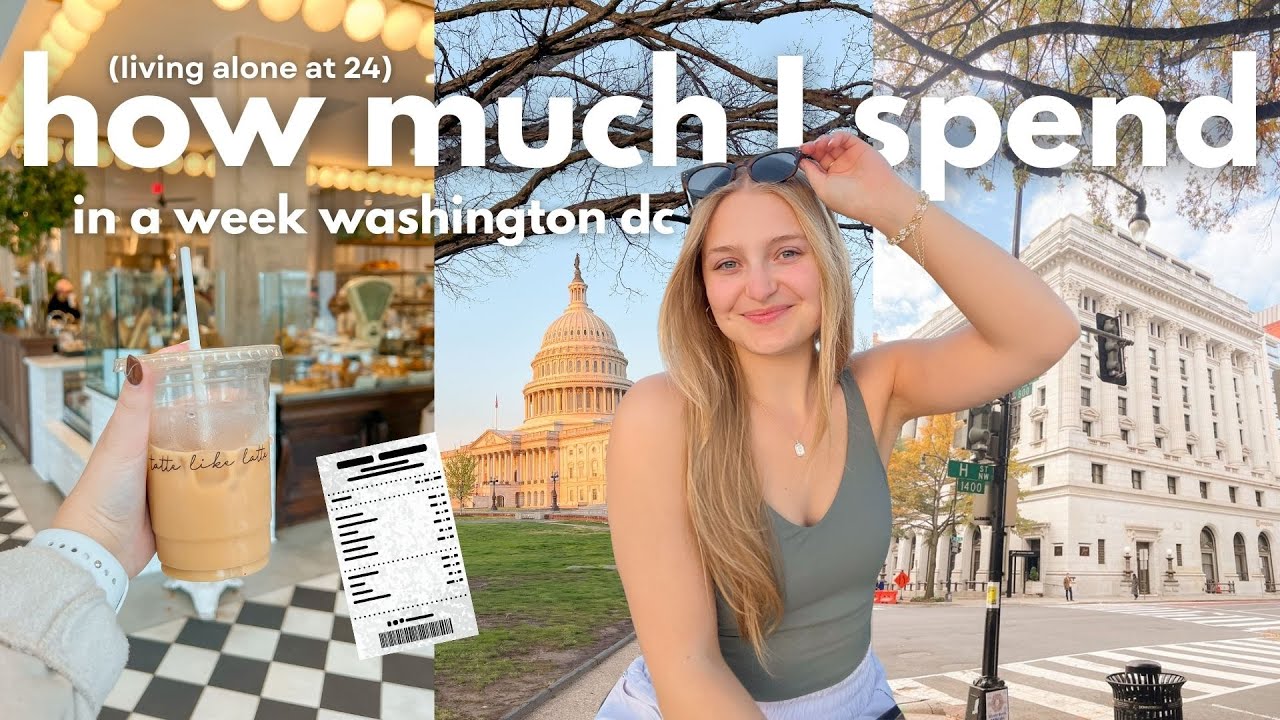 Сколько я трачу за неделю 💸🏛️, будучи 24-летней девушкой, живущей одна в Вашингтоне, округ Колумбия?
