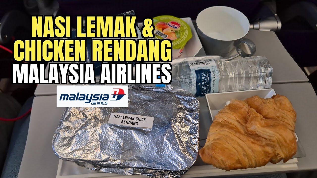 What Malaysia Airlines Serves in Economy Class | NASI LEMAK HALAL CHICKEN RENDANG MEAL