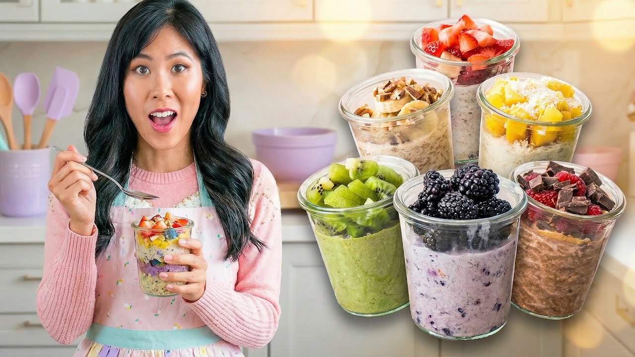 World's Best OVERNIGHT OATS Recipes to Make at Home (6 Ways)!