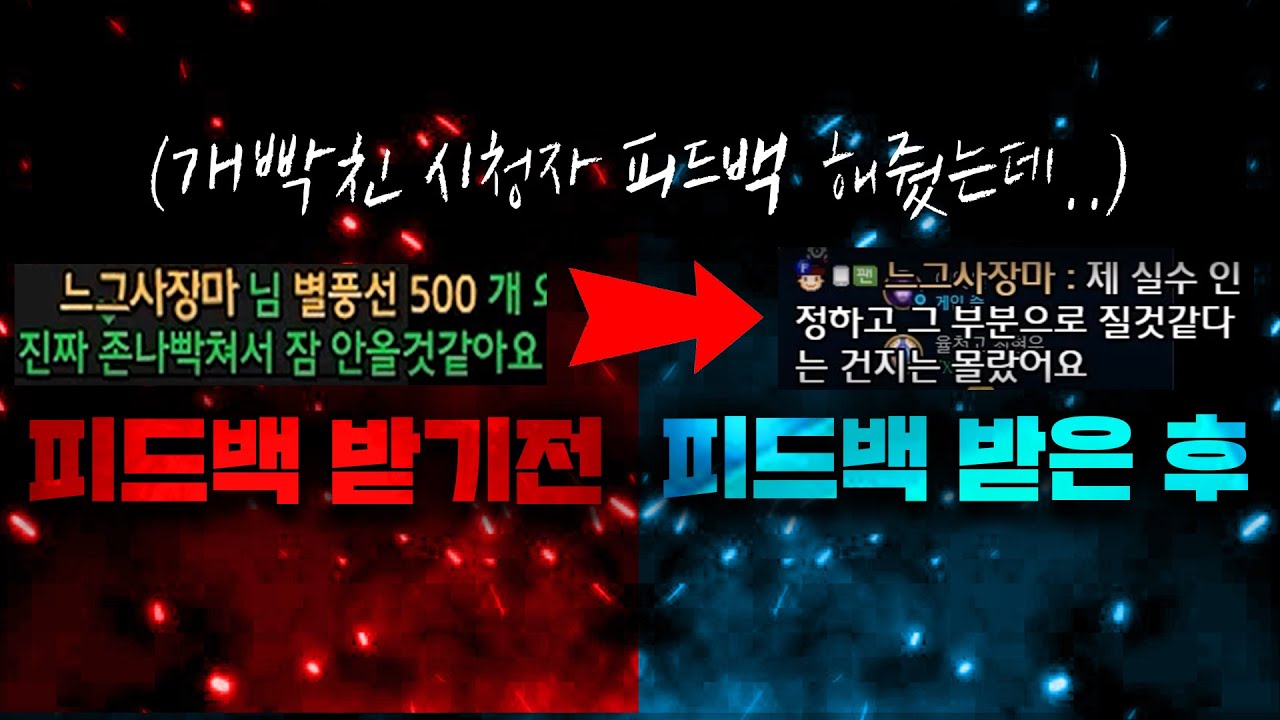 팀탓을 하는 시청자에게 피드백 해드렸더니 깨달으셨습니다