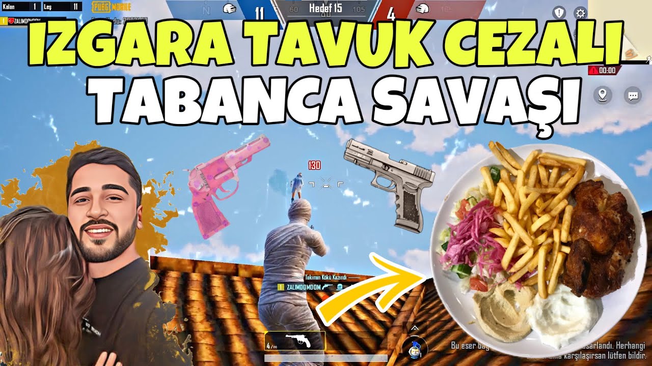 KARŞILIKLI 2 BİNADA SADECE TABANCA VS ATTIK! (IZGARA TAVUK CEZALI)