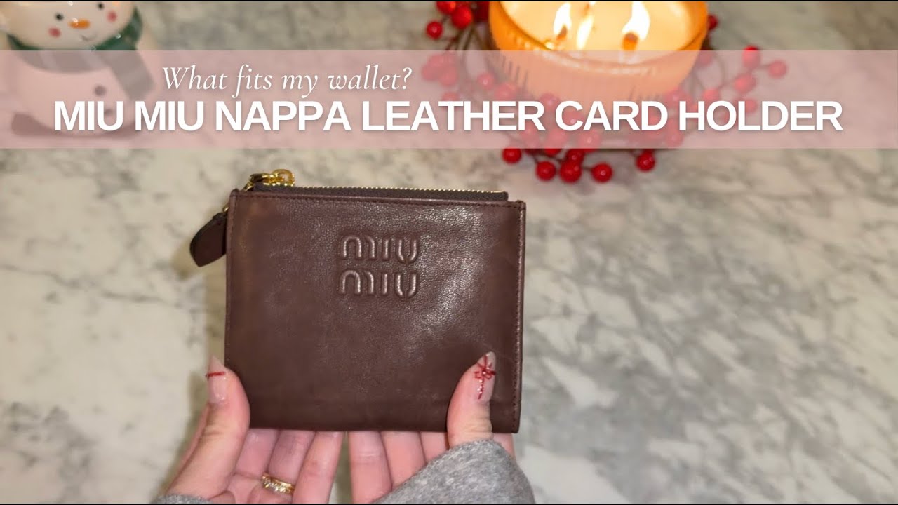 Miu Miu Nappa Leather Card Holder | what fits in my wallet?