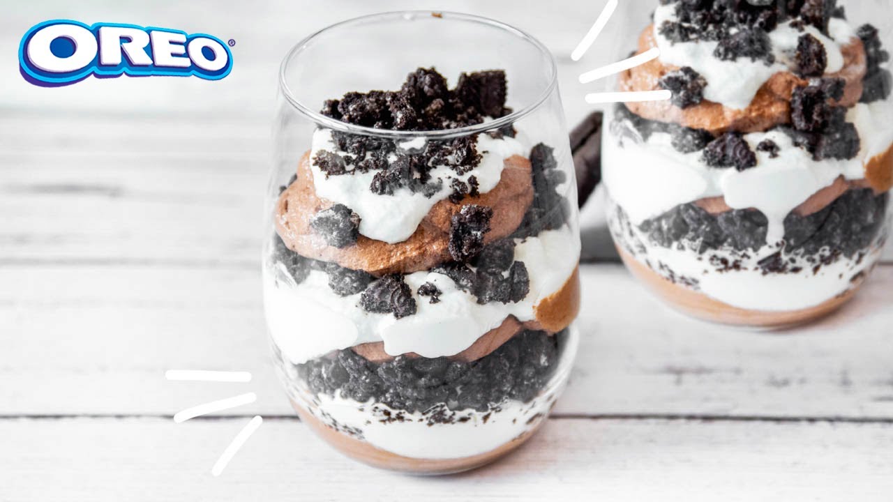POSTRE de OREO en VASITOS con 3 Ingredientes 🍫 | en 5 minutos y SIN HORNO