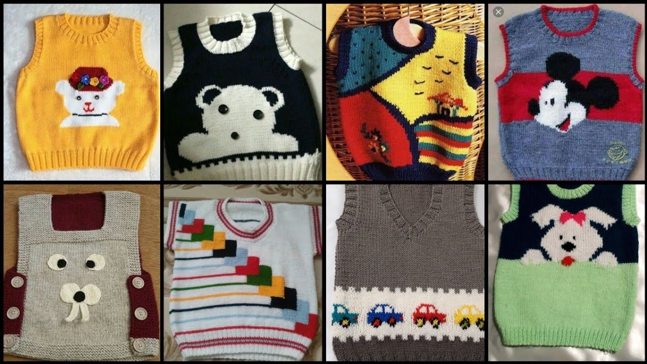 Latest Knitted Half Sweater Design For Baby/Graph Pattern Half Sweater Design For Girl and Boy