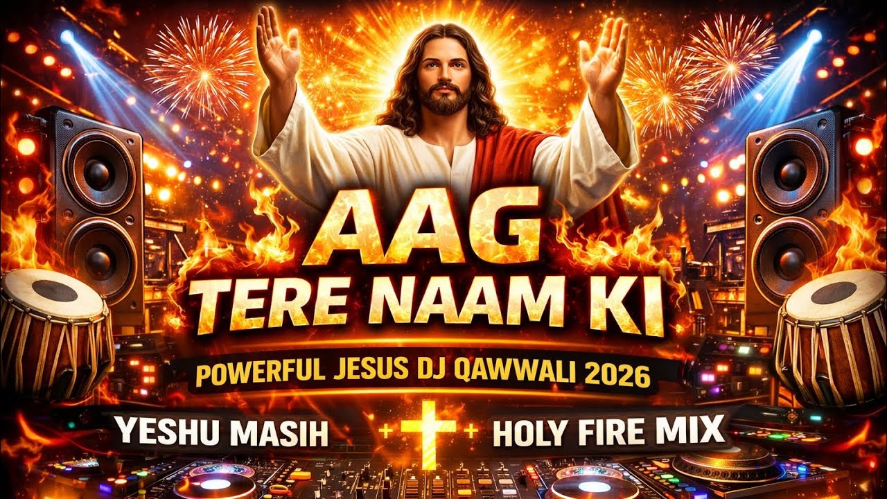 Aag Tere Naam Ki 🔥 Powerful Jesus DJ Qawwali 2026 | Yeshu Masih Worship Song | Holy Fire Mix #love 