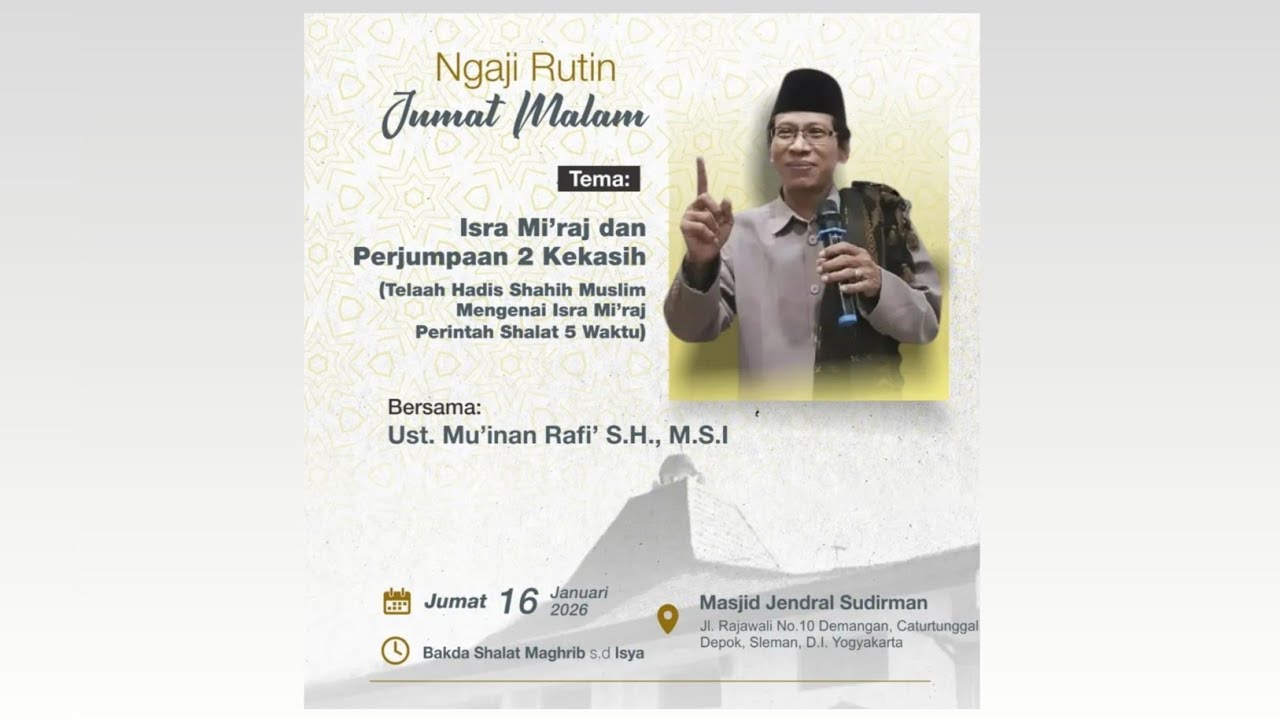 [🔴LIVE] Kajian Fikih Kitab al-Adzkār al-Nawāwi di Masjid Jendral Sudirman || Ust. Mu'inan Rafi'