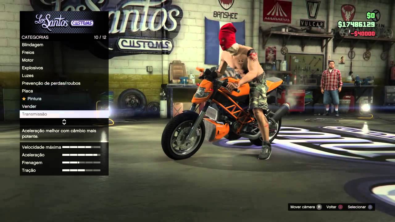 Gta v Ps4. Moto dos asaltos