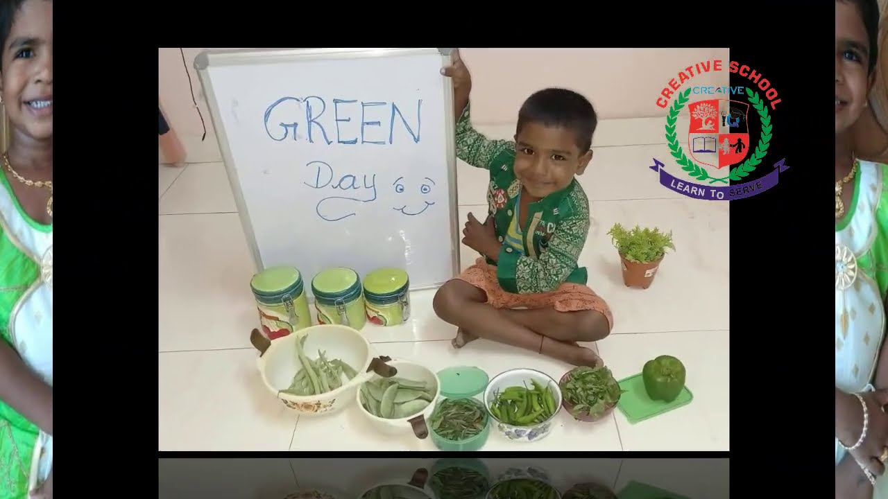 Green color day Celebrations | Creative school surandai