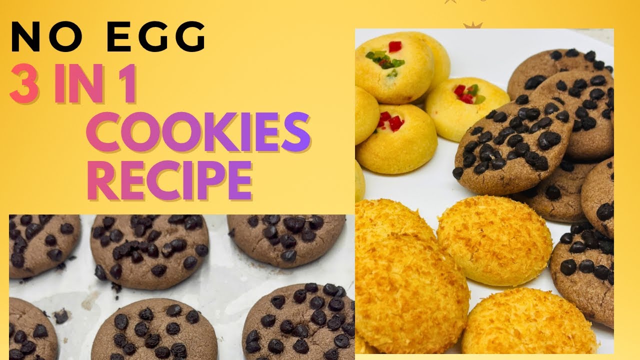 1 Cookie Dough in 3 Flavours || एक ही कुकी डो से 3 अलग-अलग फ्लेवर की कुकीज़-आसान और मज़ेदार 