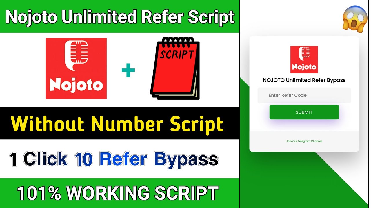 Nojoto Without Number Refer Bypass Script | Nojoto App Payment Proof | New Earning App ||
