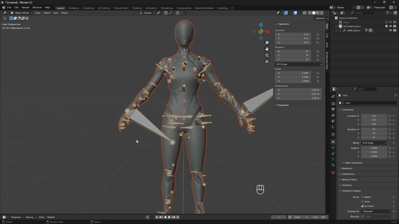 How to Rig Your Character to Unreal 5 Skeleton In Blender without any Blender Plugin - Add on!