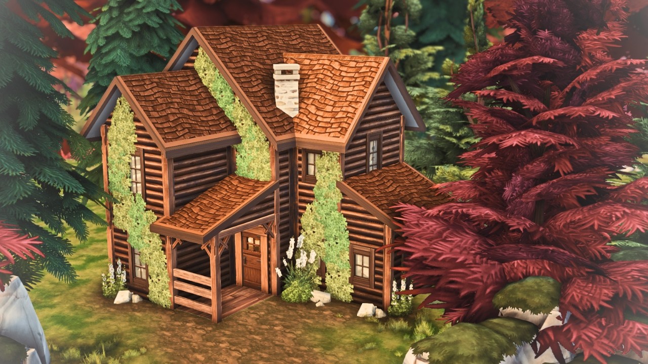 Cosy Winter Cabin | The Sims 4 | Stop Motion Build [No CC]