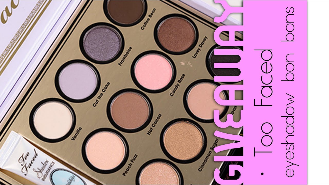 GIVEAWAY TOO FACED: vinci SHADOWS BON BON, palette completa!