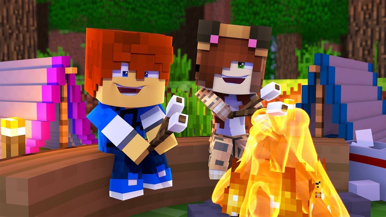 Minecraft Recess - CAMPING WITH TINA !? (Minecraft Roleplay - Episode 1)