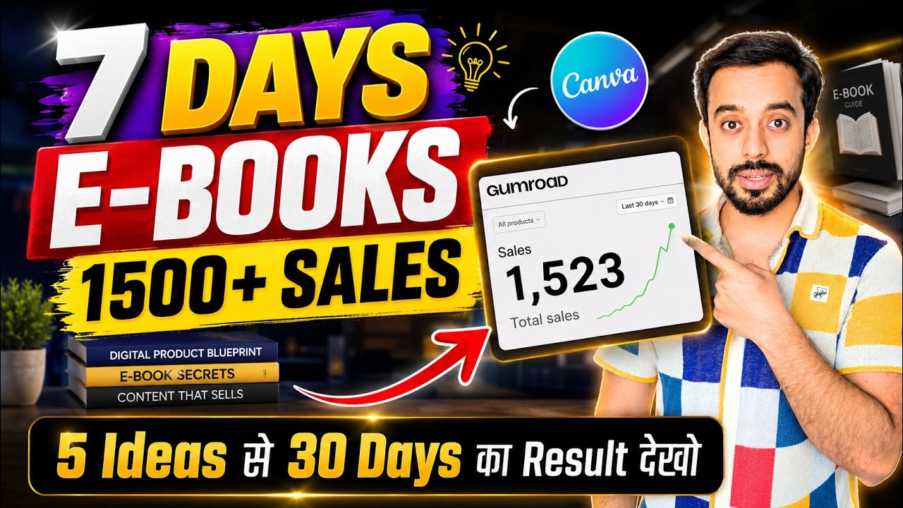 E-Books + 7 Days = 1500+ Sales | How to Create ebook and Sell it Online