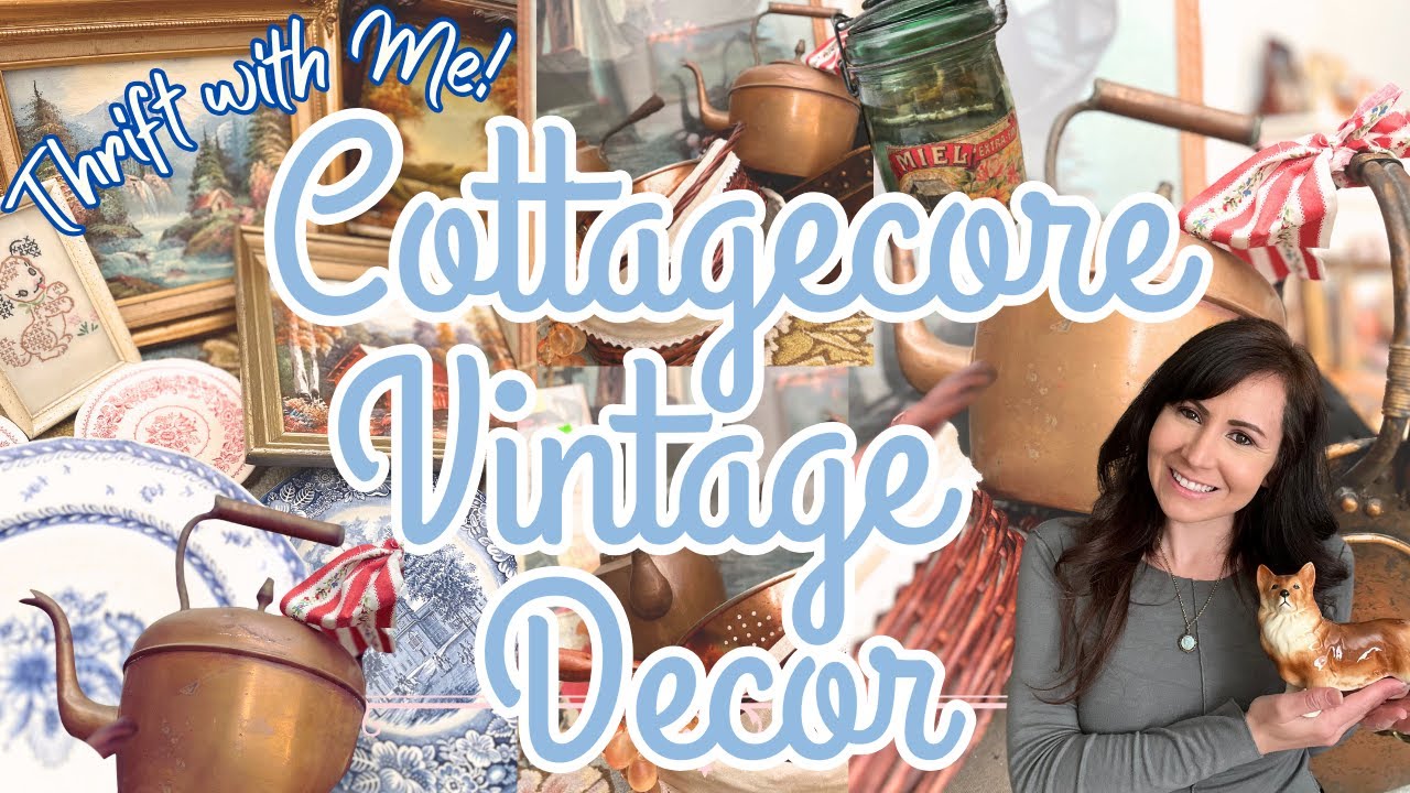 COTTAGECORE DECOR THRIFTING + THRIFT HAUL | French Cottage Kitchen 2024