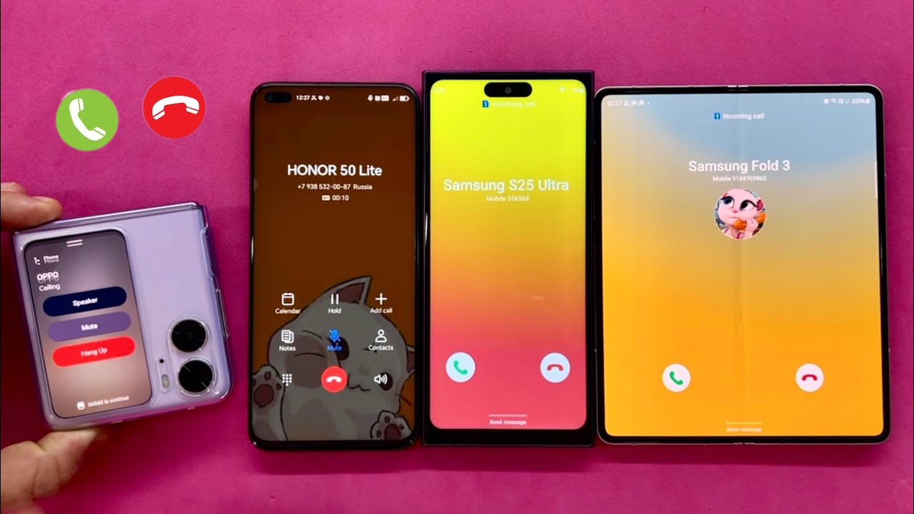 Madness Incoming + Outgoing + FAKE Call on Smartphones OPPO N2 Flip,Samsung S25Ultra,Honor 50Lite