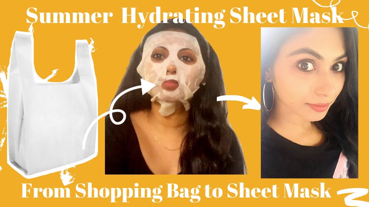 Summer hydrating,glowing & brightening sheet mask||From shopping bag to sheet mask🎭 #summerskincare