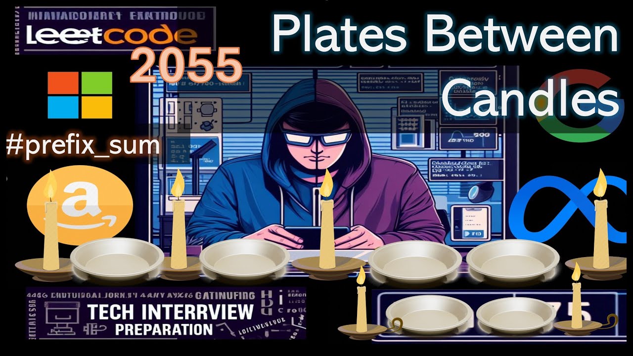 Leetcode 2055: Plates Between Candles