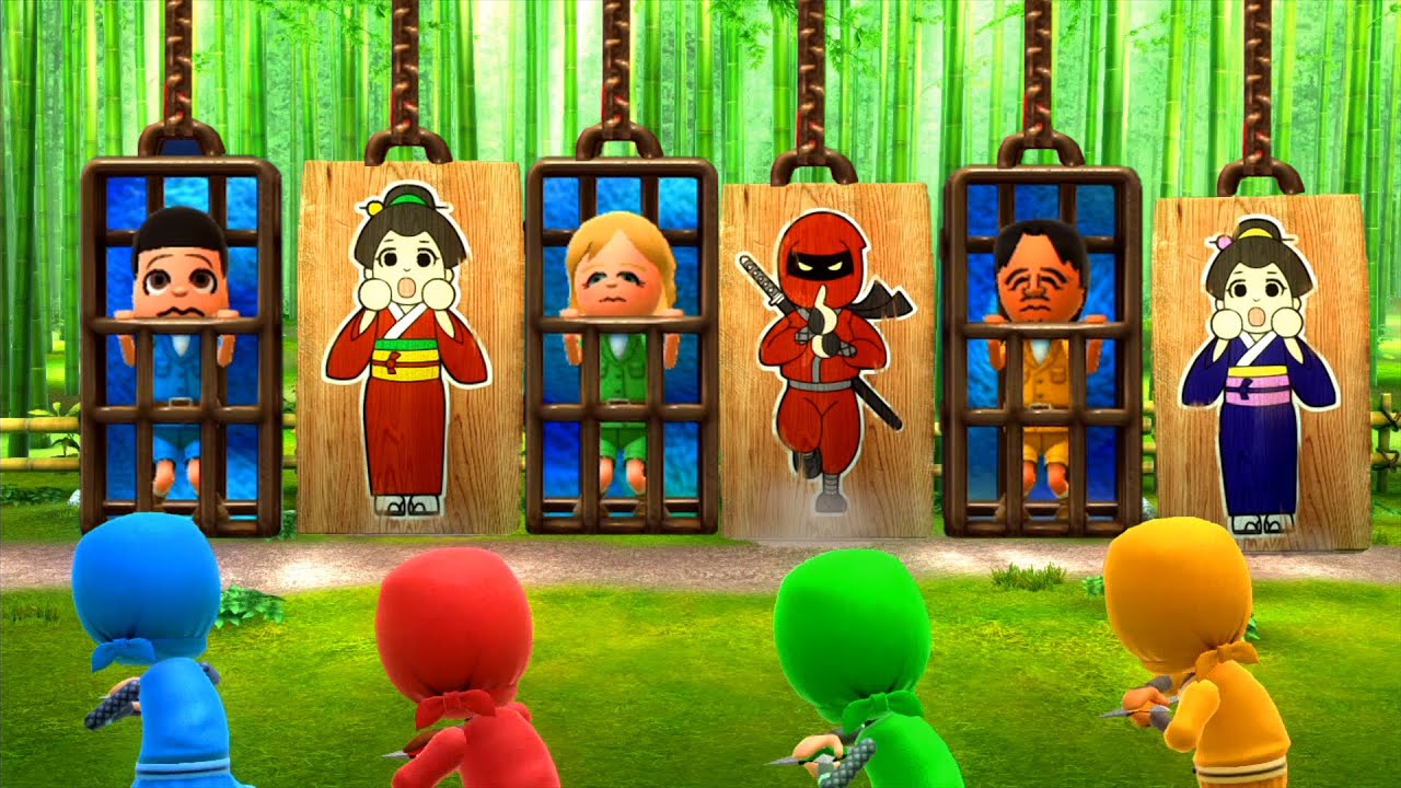 Wii Party U Minigames  - Agnes Vs Jeff Vs Jianjun Vs Olga (Master Difficulty)