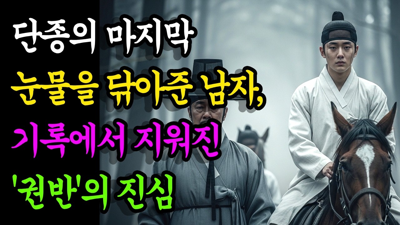 단종의 마지막 눈물을 닦아준 남자, 기록에서 지워진 '권반'의 진심 | 조선역사 | 단종 | 설화 | 야담 | 옛날이야기 | 오디오북