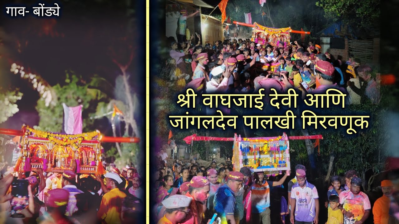 श्री वाघजाई देवी आणि जांगलदेव पालखी मिरवणूक..🚩🙏 (गाव-बोंड्ये) 