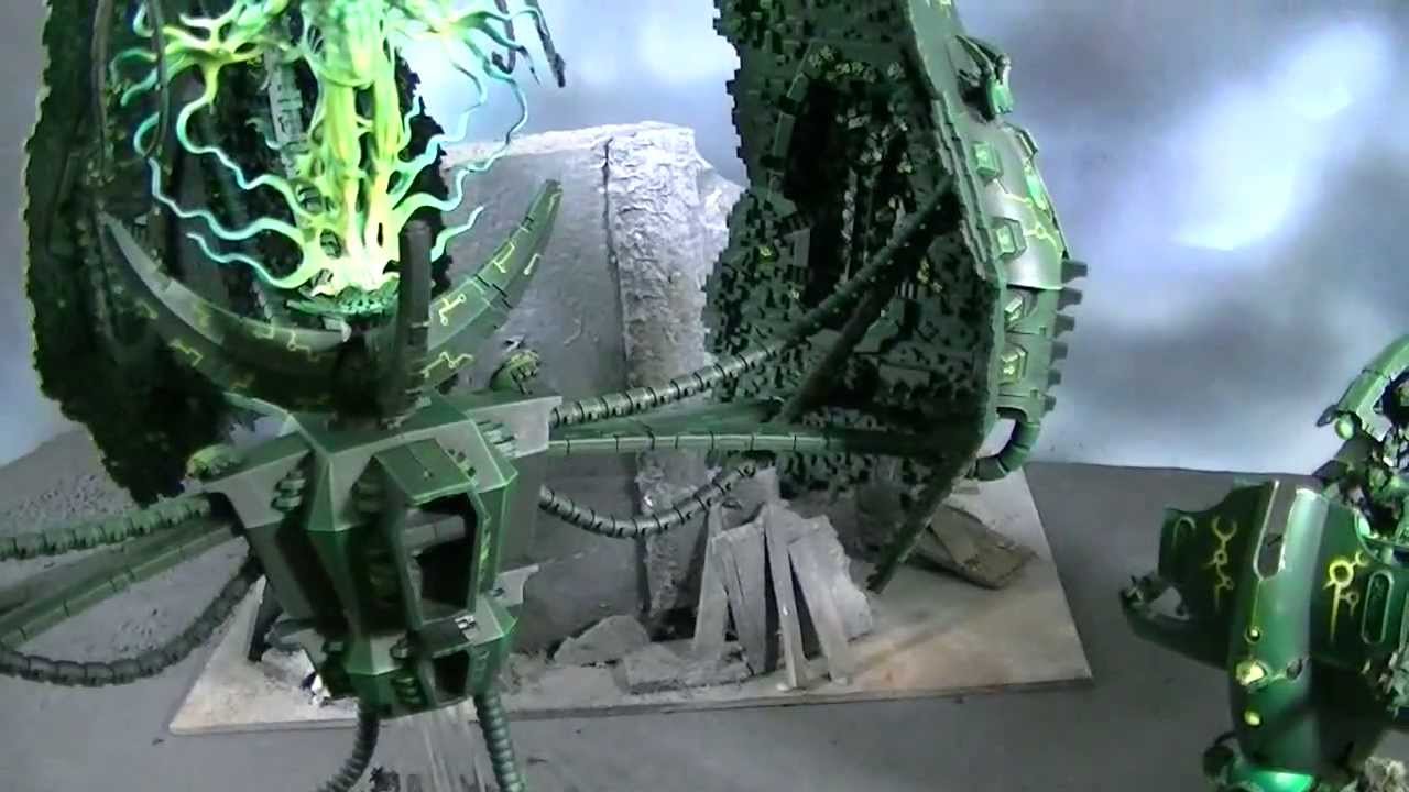 Necron Tesseract Vault and Arc specialty models- Blue Table Painting