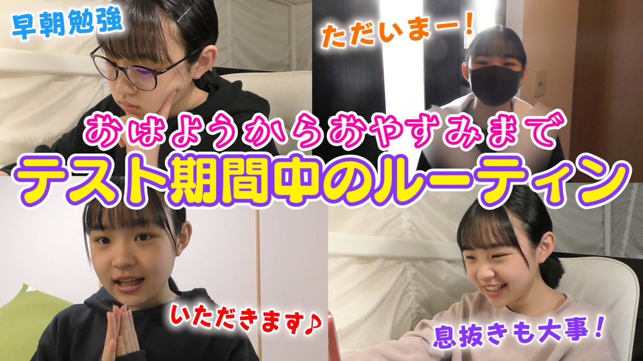 【ルーティン】ひなたのテスト期間の1日の様子に密着♪
