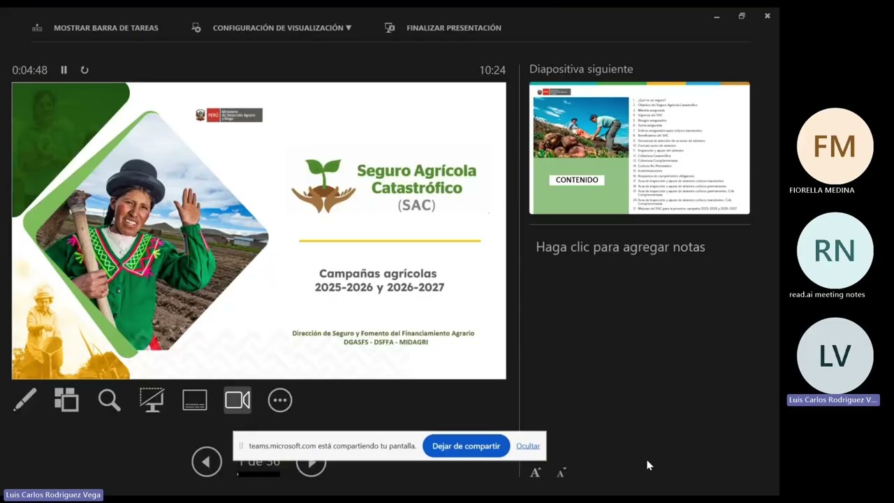 Capacitación de Seguro Agrícola - LIMA