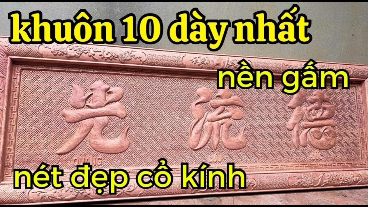 Mẫu Hoành Phi Câu Đối Gỗ Đẹp Nền Chặt Gấm Thủ Công - Hoành Phi Câu Đối Thờ Gia Tiên