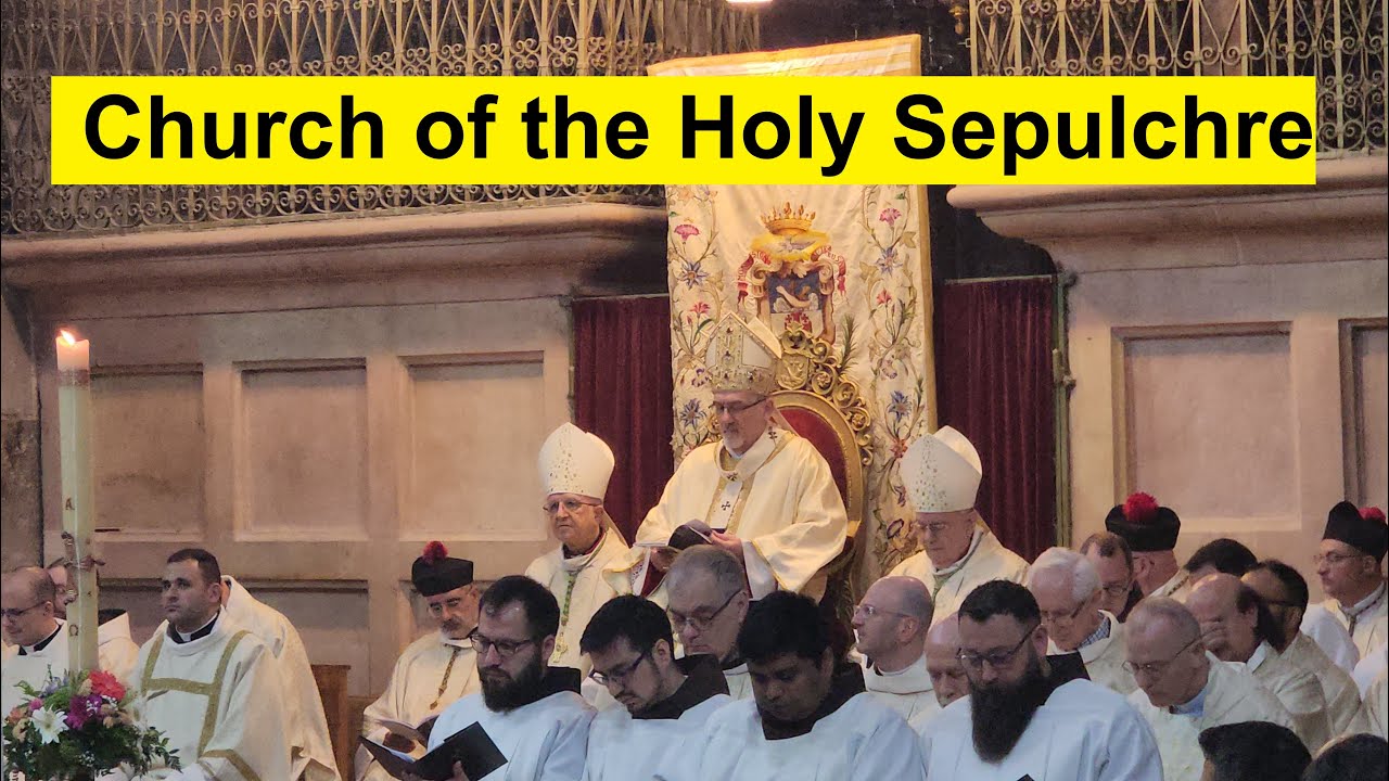 The full Catholic ceremony of Easter Sunday takes place where Jesus was Resurrected