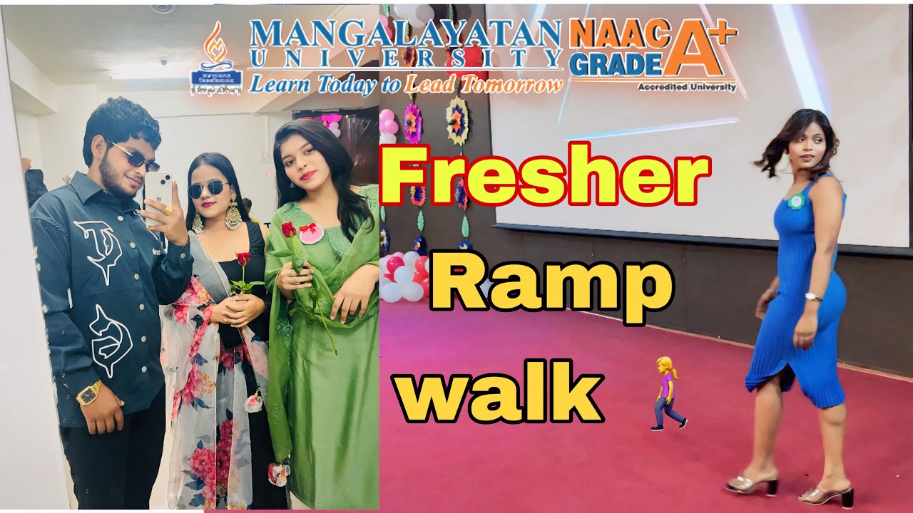 Mangalayantan university fresher 2024| Ramp walk  college | #mangalayatan #party #rampwalk #freshers