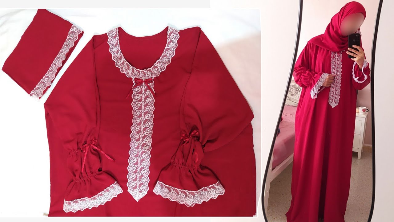 اسهل طريقة لخياطة طقم صلاة سطوندار روعة ( قماش كراب)