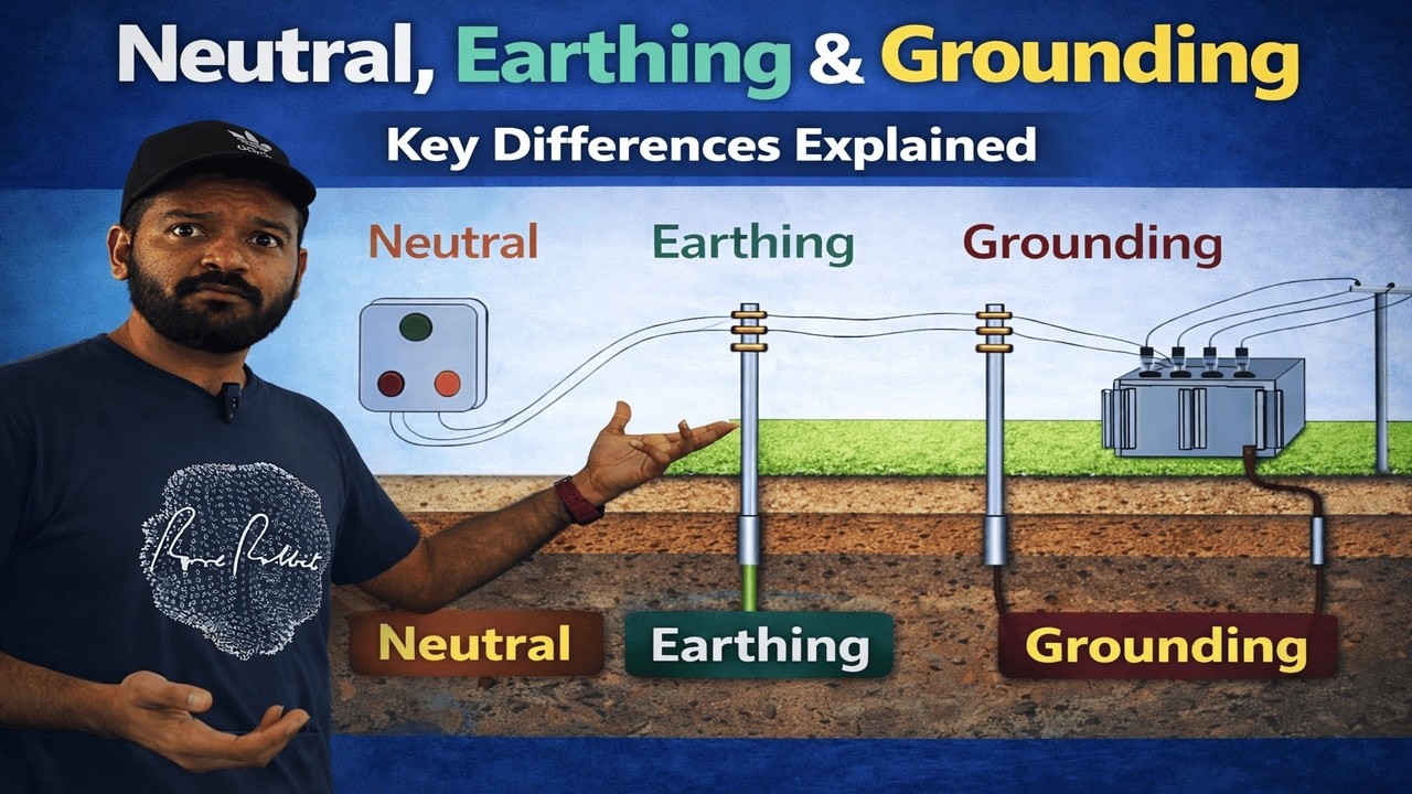 Grounding vs Earthing vs Neutral (N, E & P) – Full Practical Explanation