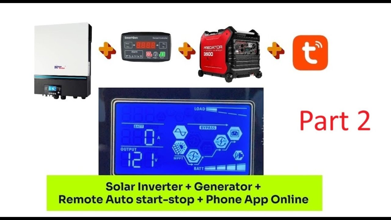 PART 2 - Generator Remote Start-Stop for Off-Grid Solar Inverter+Controller+Phone app #solarsystem
