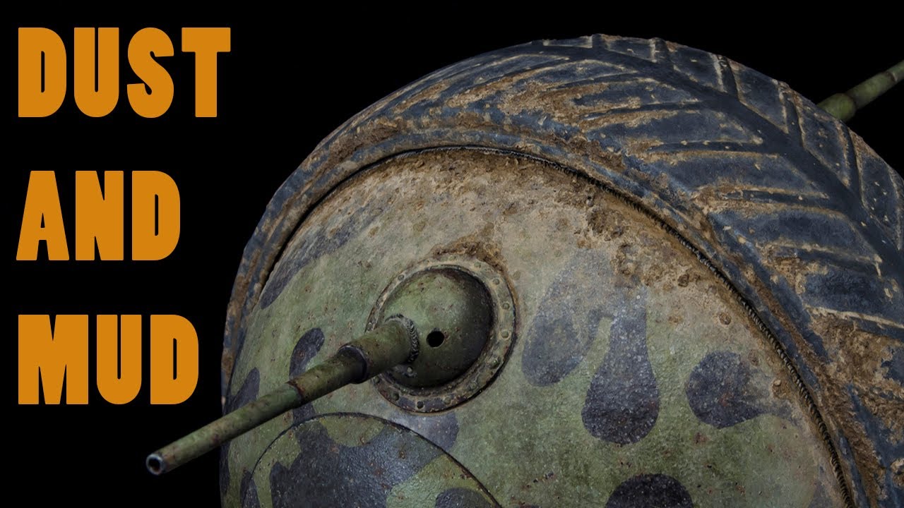 How To Paint Dust and Mud WITHOUT PIGMENTS - Soviet Ball Tank 