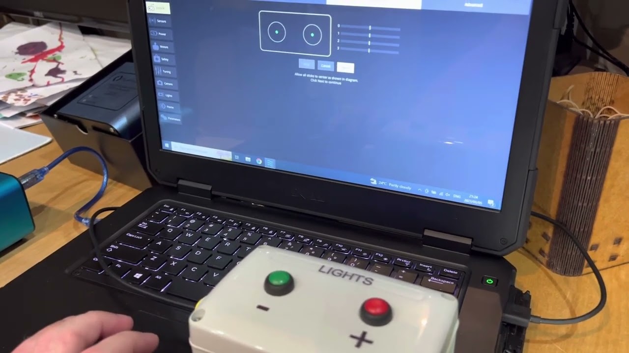 Custom QGroundControl lights controller calibration