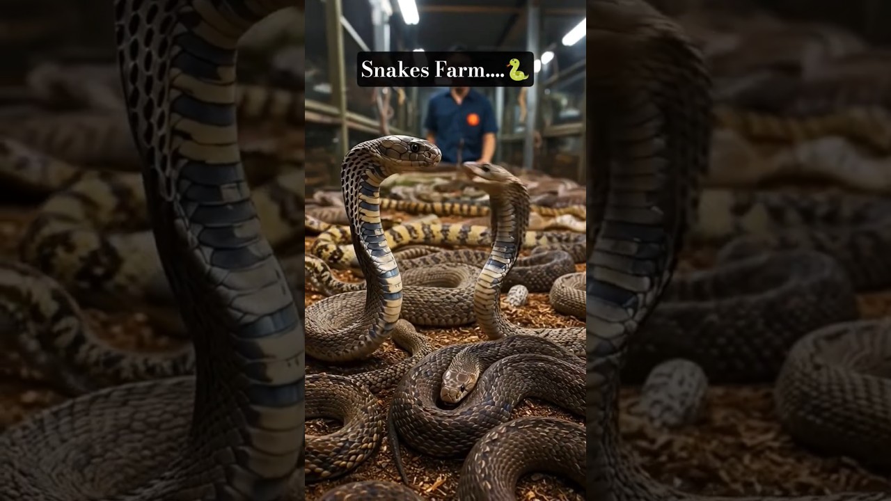 Inside the Snake Farm 🐍 Amazing Reptile World! #SnakeFarm #Wildlife #SnakeLovers #Nature