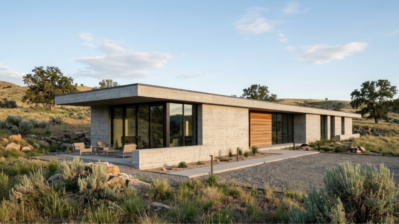 Luxury Modern Concrete House | Minimalist Single Story Architecture Inspiration