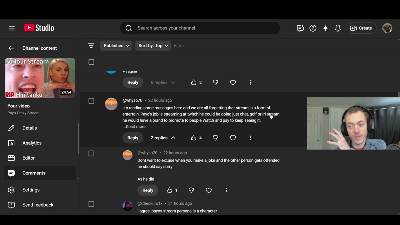 Follow-up to Crazy Payo Stream